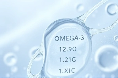 Microscopic view of omega-3 fatty acids enhancing cell function.