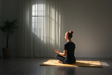 Peaceful meditation symbolizing mental clarity and calm.