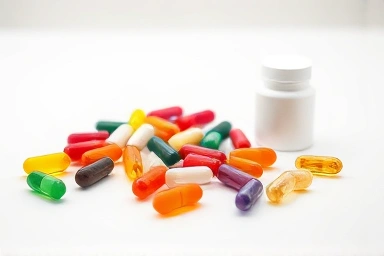 Assortment of probiotic supplements for gut health.