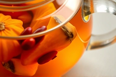 Natural ingredients for healthy herbal tea infusion