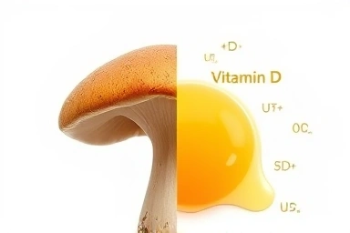 Mushroom and egg yolk, sources of Vitamin D
