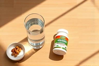 Healthy snack and supplement arrangement for better absorption.