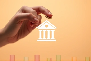 Hand depositing coins into a secure bank account icon, representing financial protection.