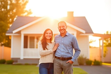 Couple achieving homeownership dream with government loan