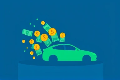 Financial savings illustration for car purchase.