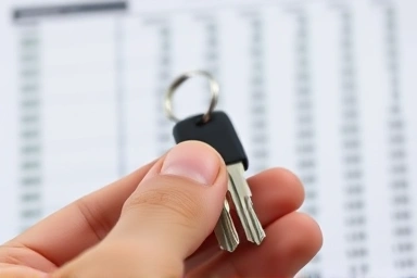 Car key as a symbol of financial access