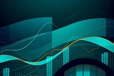 Abstract market flow with commodity symbols, representing investment opportunity.