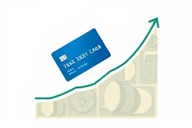 Symbolic image of financial growth and credit card flexibility.