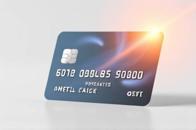 Abstract credit card symbolizing financial potential and smart management.