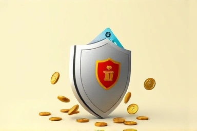Shield protecting money and credit cards from financial loss.