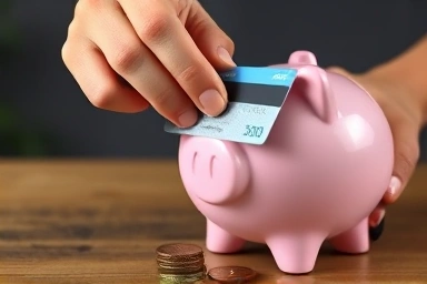 Saving money, financial prudence, credit card management.