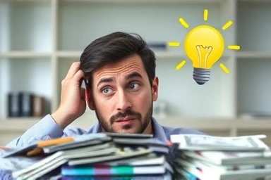 Confused person realizing how to maximize credit card benefits