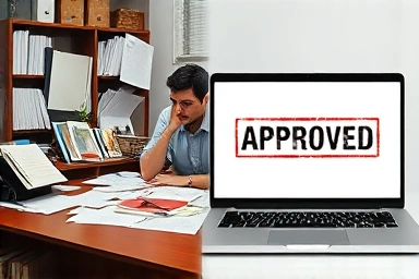 Fast vs. slow loan approval process comparison.