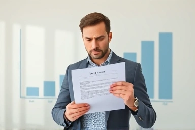 Person analyzing credit loan limit increase strategy