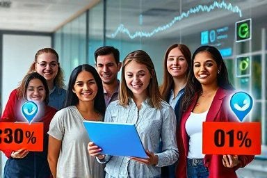 Empowered freelancers achieving financial success with AI assistance.