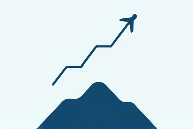 Symbolic financial growth and stability, ascending lines, secure foundation.