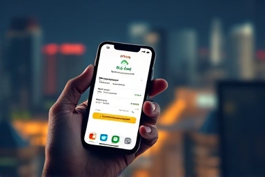 Smartphone loan application, financial relief, fast cash.