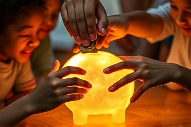 Saving money, young people, financial planning, teamwork