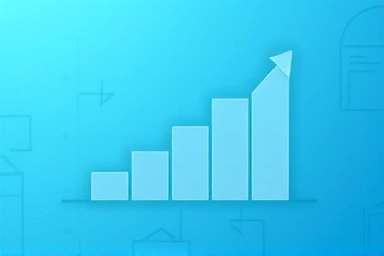Financial growth chart infographic symbolizing investment success.