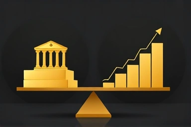 Balance scale showing higher returns of issuance bills over bank deposits.