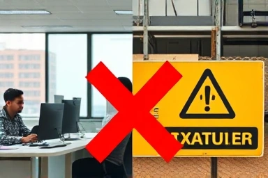 Contrast of safe vs. hazardous jobs impacting insurance