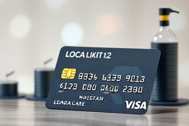 Modern credit card symbolizing financial ease and growth.