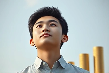 Young professional achieving financial goals with smart savings.