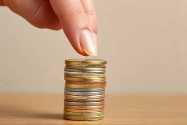 Hand balancing coins, symbolizing secure and stable investment practices.