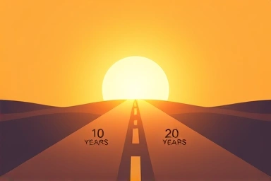 Two paths, 10 and 20 years, leading to a bright, secure future.