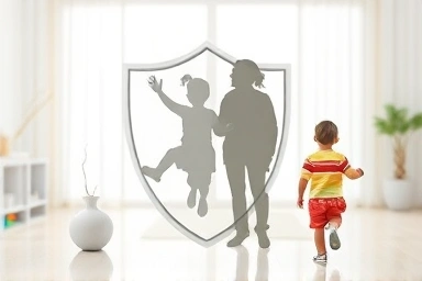Accident protection, family safety, everyday risks, insurance shield.