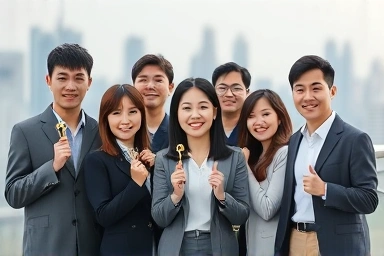 Korean professionals achieving financial relief and success.
