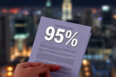 Real estate deed with a high loan limit percentage visualized.