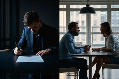 Secret loan vs. transparent family finance discussion.