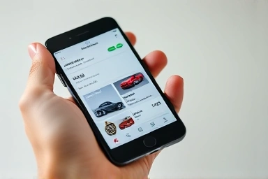 Smartphone showing small investments in tokenized luxury assets.
