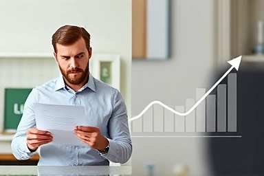 Contrast between financial confidence and concern due to loan policy changes.