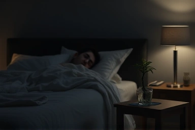 Sleeping person next to dormant seedling, representing untapped potential.
