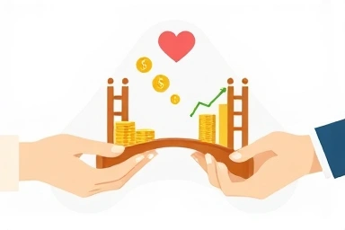 Symbolic bridge of financial planning for marriage.