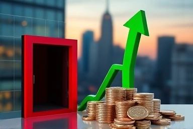 Stock market trap and profit symbol