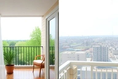 Contrasting apartment floors: quiet 1st floor vs. peaceful top floor.