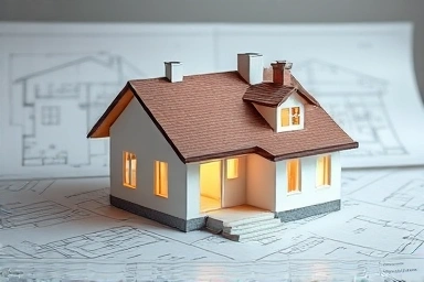 Symbolic dream home construction, aspirational progress