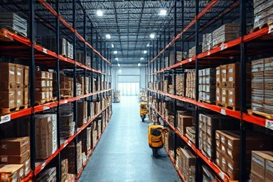 Efficient cold storage warehouse interior with advanced logistics.