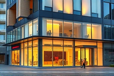 Modernized commercial building facade symbolizing successful renovation
