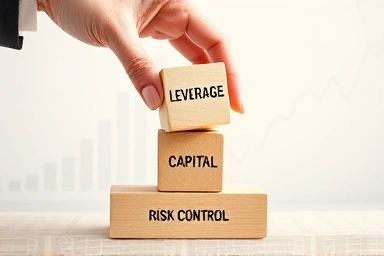 Hand building with leverage block on a foundation of capital and risk control.