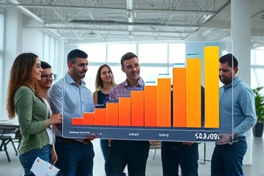 Business owners analyzing commercial property premium data.