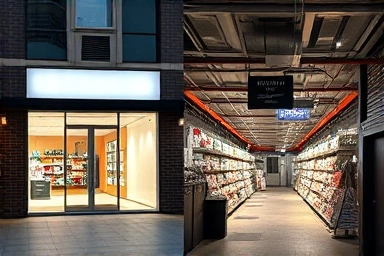 Comparison of 1st floor and underground commercial spaces.