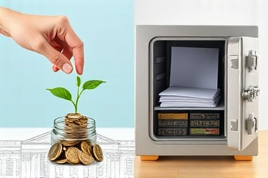 Symbolic representation of financial growth and security in real estate investment