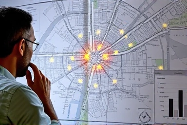 Strategic real estate investment analysis, metropolitan map