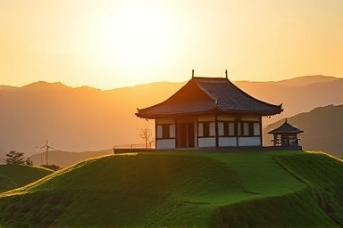 Korean house, property tax, investment, financial growth, serene landscape