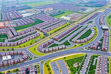 Urban development, future infrastructure, growth potential.