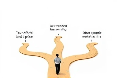 Three diverging paths symbolizing different property prices
